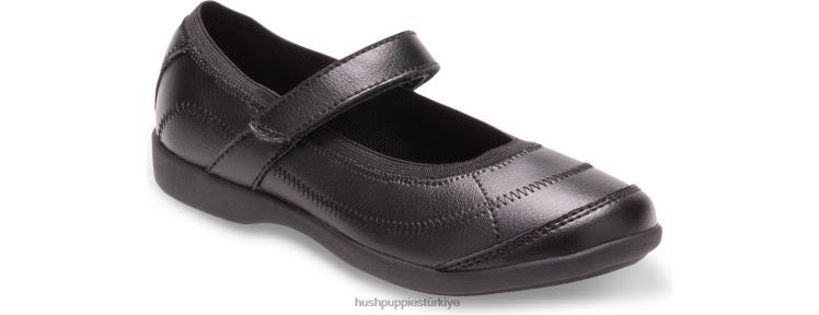 Küçük çocuk siyah Hush Puppies reese mary jane X268F366