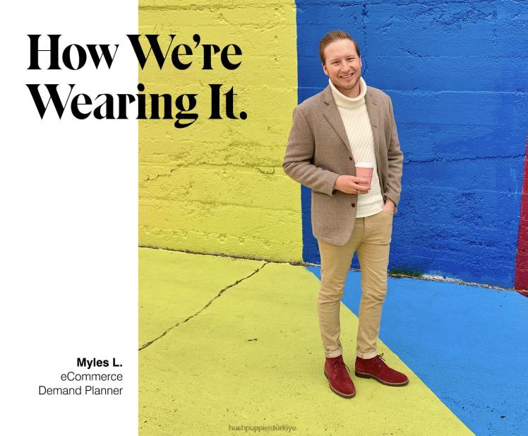 erkekler şarap süet Hush Puppies detroit chukka X268F268