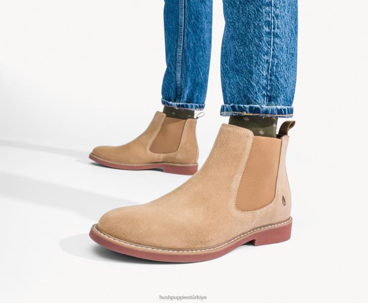 erkekler konyak derisi Hush Puppies detroit chelsea çizme X268F270