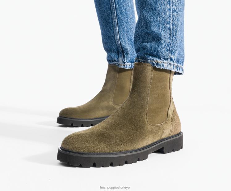 erkekler koyu siyah deri Hush Puppies jude chelsea çizme X268F276