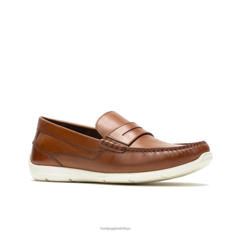 erkekler konyak derisi Hush Puppies julian mokasen X268F305
