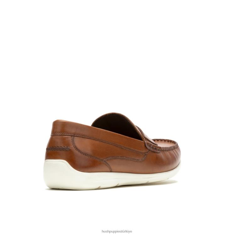 erkekler konyak derisi Hush Puppies julian mokasen X268F305