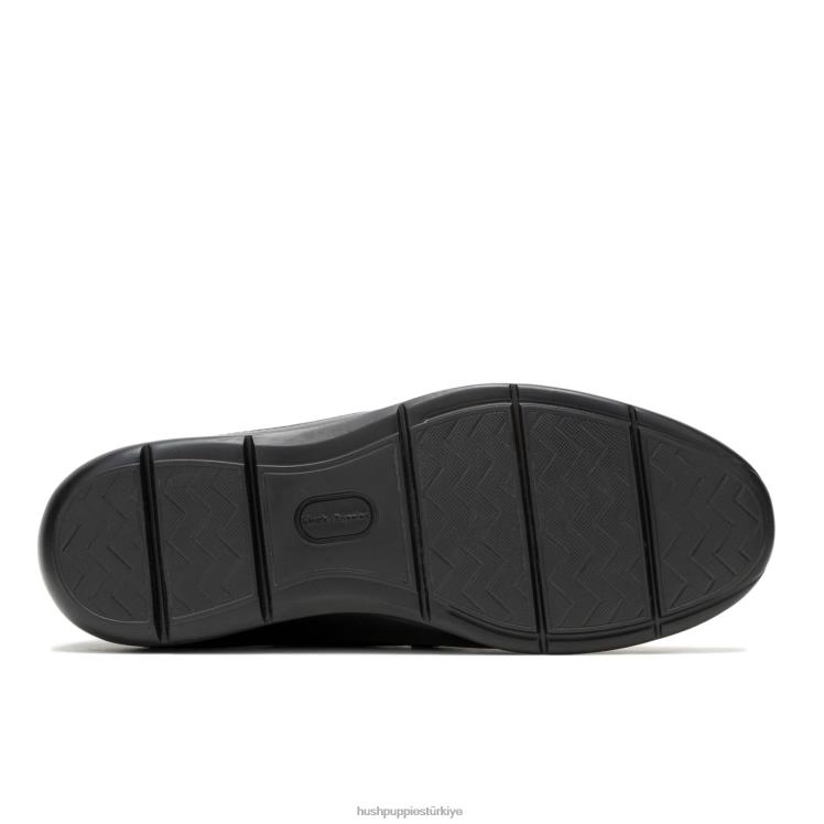 erkekler koyu siyah deri Hush Puppies julian mokasen X268F306