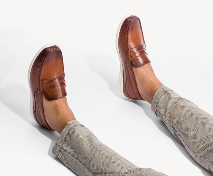 erkekler koyu siyah deri Hush Puppies julian mokasen X268F306