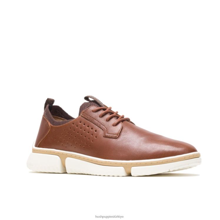 erkekler konyak derisi Hush Puppies bennet düz ayak oxford X268F283
