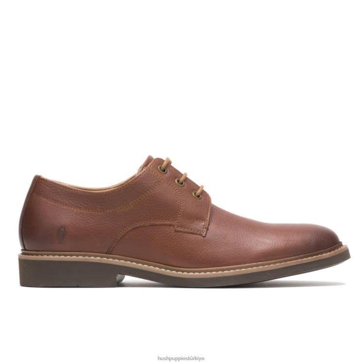 erkekler konyak derisi Hush Puppies detroit düz ayak oxford X268F295