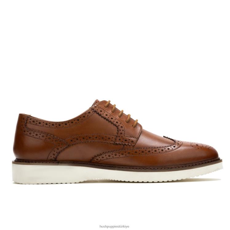 erkekler konyak derisi Hush Puppies everett kanat ucu oxford X268F287