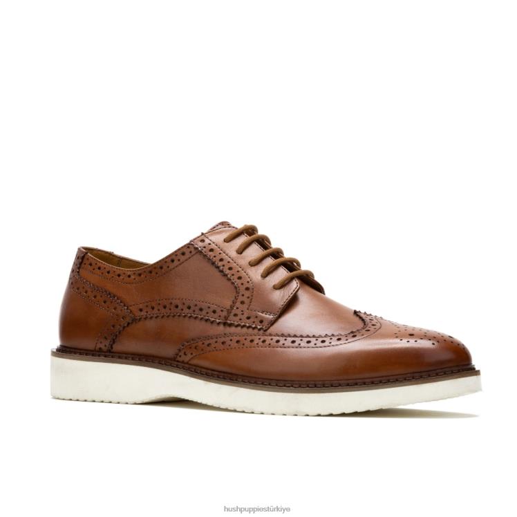 erkekler konyak derisi Hush Puppies everett kanat ucu oxford X268F287