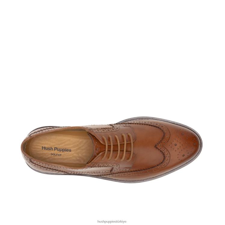 erkekler konyak derisi Hush Puppies everett kanat ucu oxford X268F287
