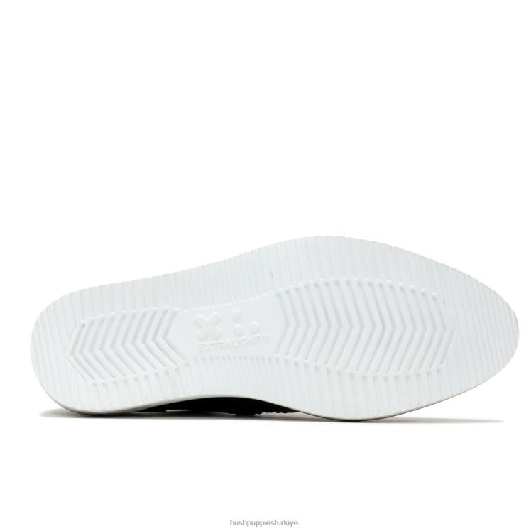 erkekler koyu siyah deri Hush Puppies everett kanat ucu oxford X268F286