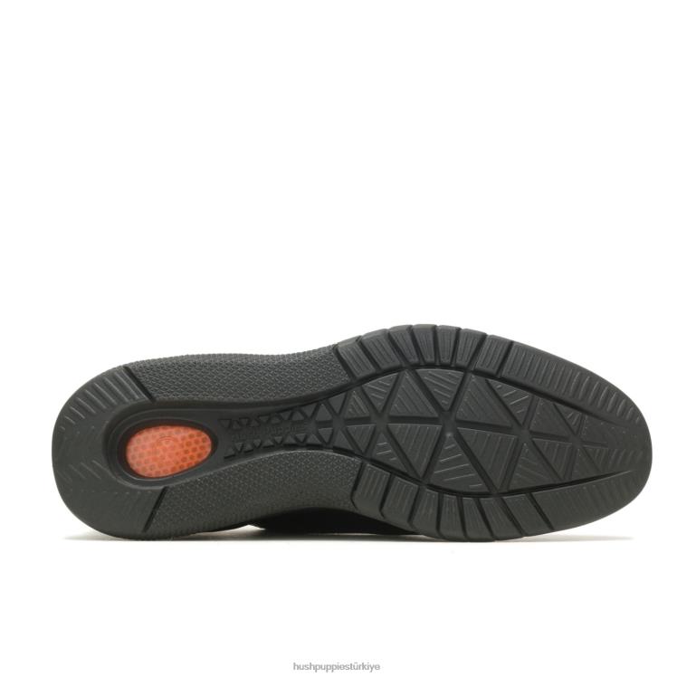 erkekler koyu siyah deri Hush Puppies önceden bağcıklı oxford X268F289