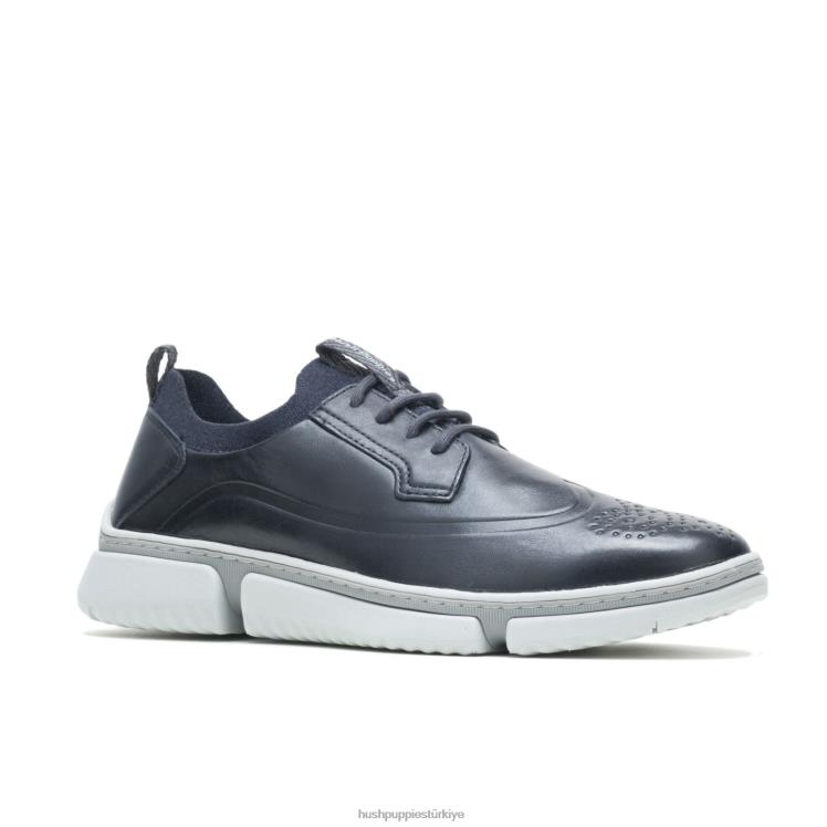 erkekler lacivert deri Hush Puppies bennet kanat ucu oxford X268F298