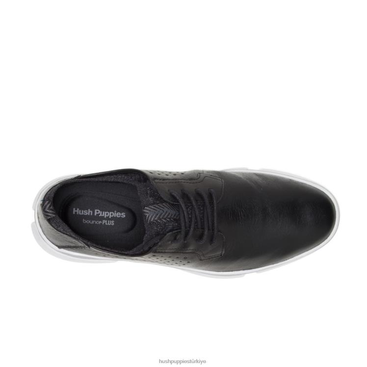 erkekler siyah deri Hush Puppies bennet düz ayak oxford X268F297