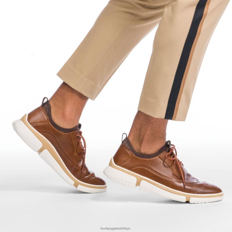 erkekler siyah deri Hush Puppies bennet kanat ucu oxford X268F299