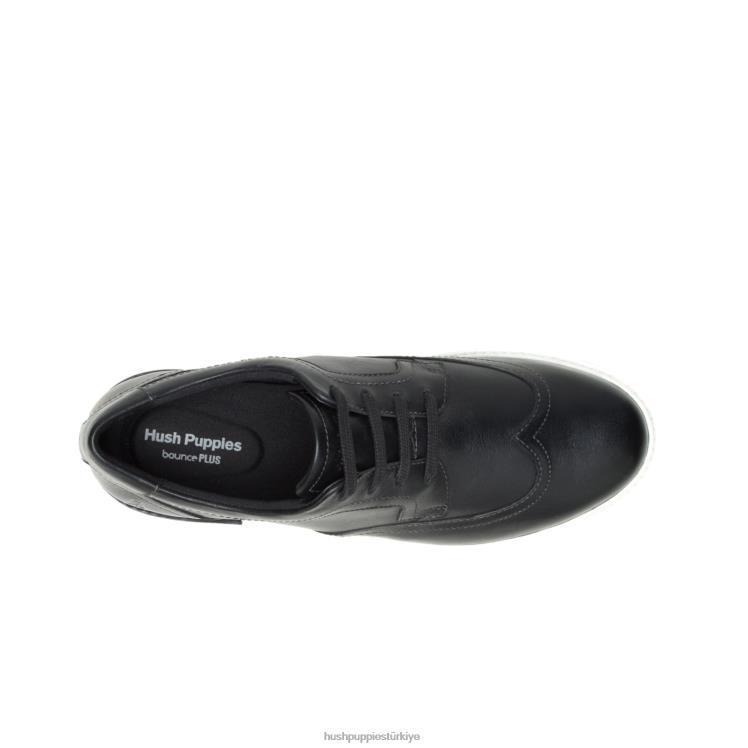erkekler siyah deri Hush Puppies heath kanat ucu oxford X268F303