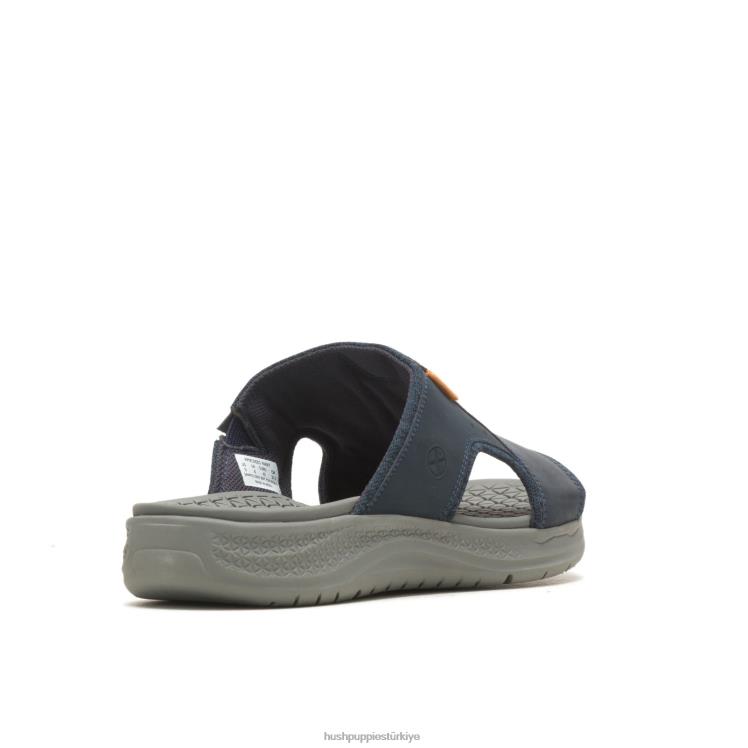 erkekler lacivert deri Hush Puppies kaydırak sandaletini etkinleştir X268F318