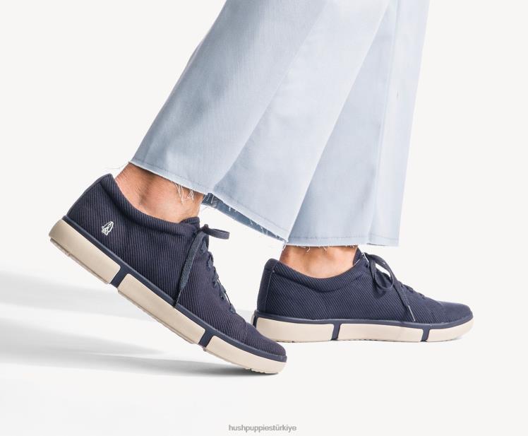 erkekler açık gri tekstil Hush Puppies briggs düz burunlu spor ayakkabı X268F294