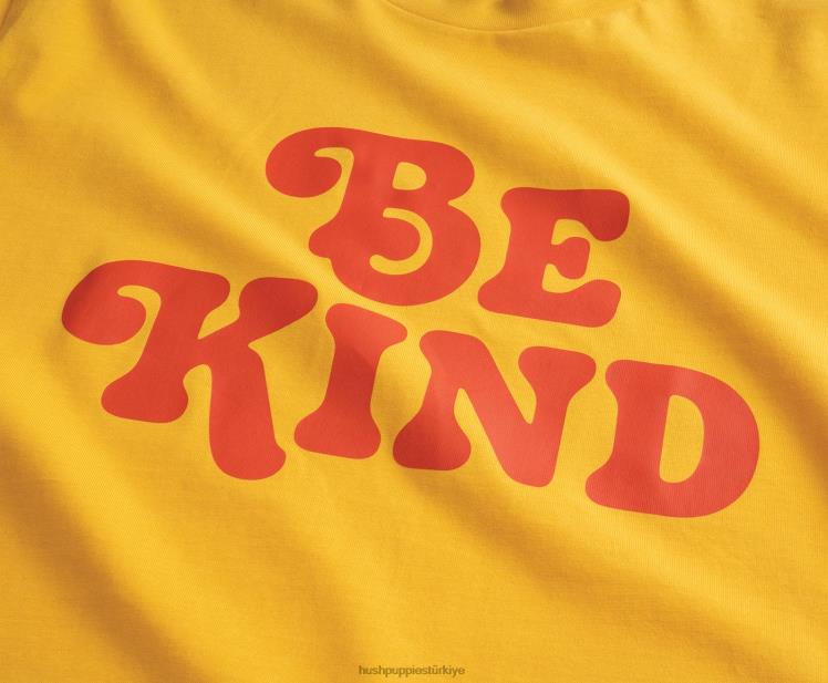 erkekler yaz sarısı Hush Puppies nazik grafik tişört ol X268F236