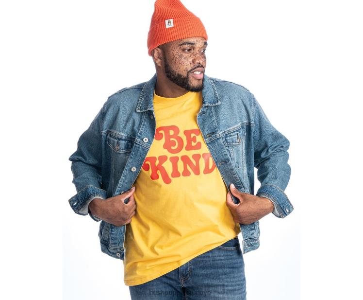 erkekler yaz sarısı Hush Puppies nazik grafik tişört ol X268F363