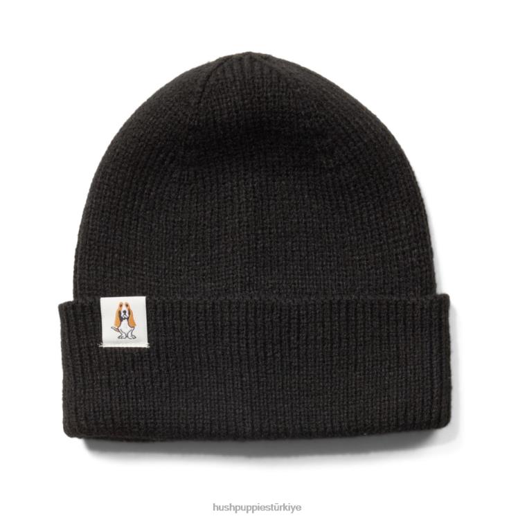 kadınlar siyah Hush Puppies örgü bere X268F257