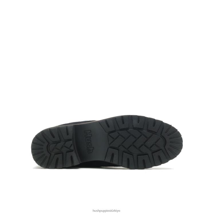 kadınlar kalın siyah süet Hush Puppies amelia dantel çizme X268F175