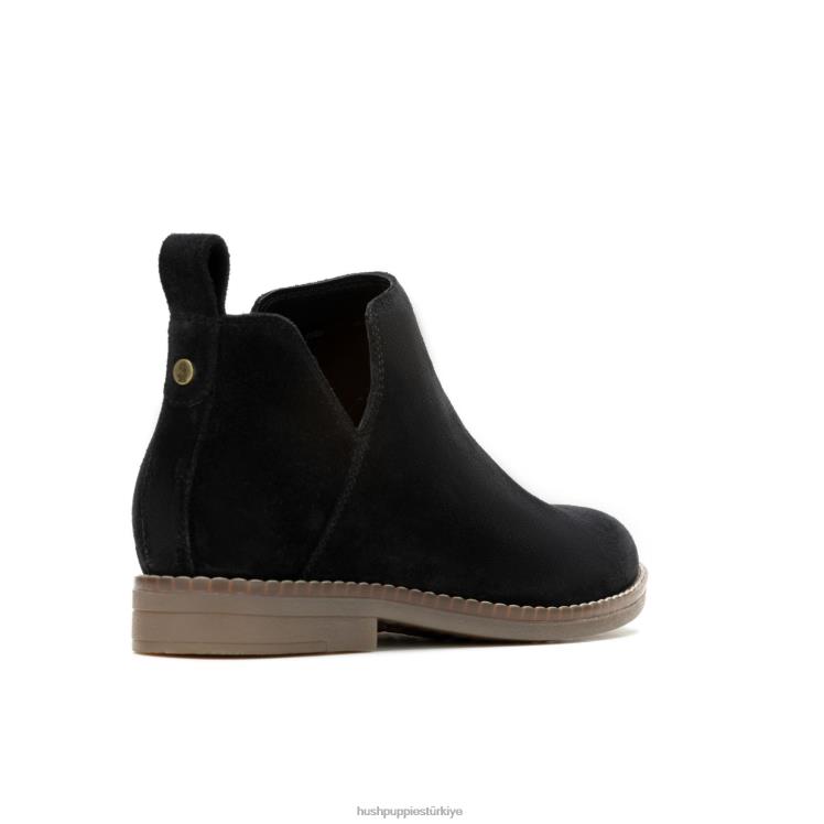 kadınlar kalın siyah süet Hush Puppies mazin çayto patik X268F154