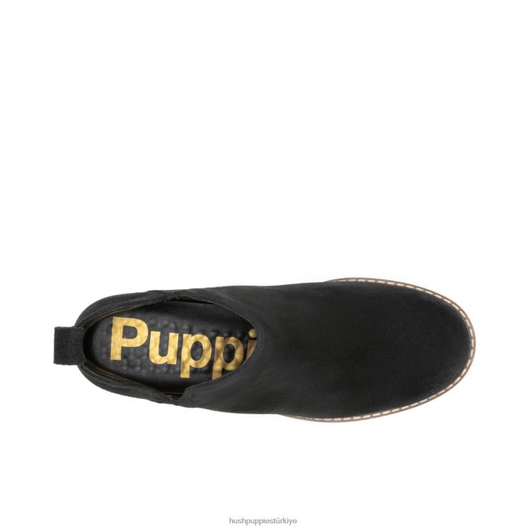 kadınlar kalın siyah süet Hush Puppies mazin çayto patik X268F154