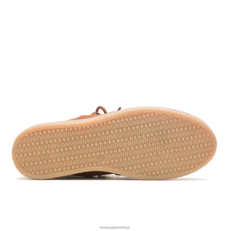 kadınlar konyak rahat Hush Puppies Bridget chukka dantel çizme X268F179