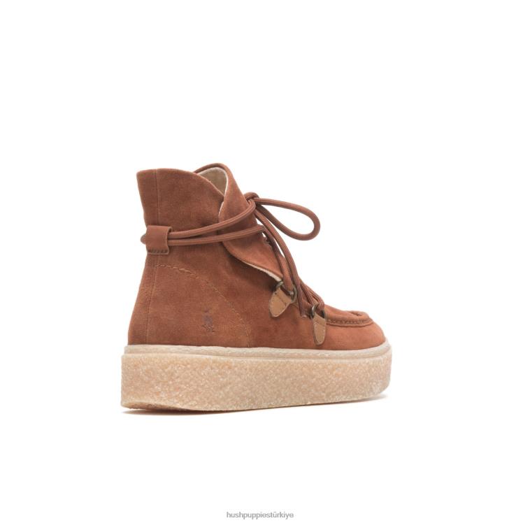 kadınlar konyak süet Hush Puppies Bridget chukka dantel çizme X268F176