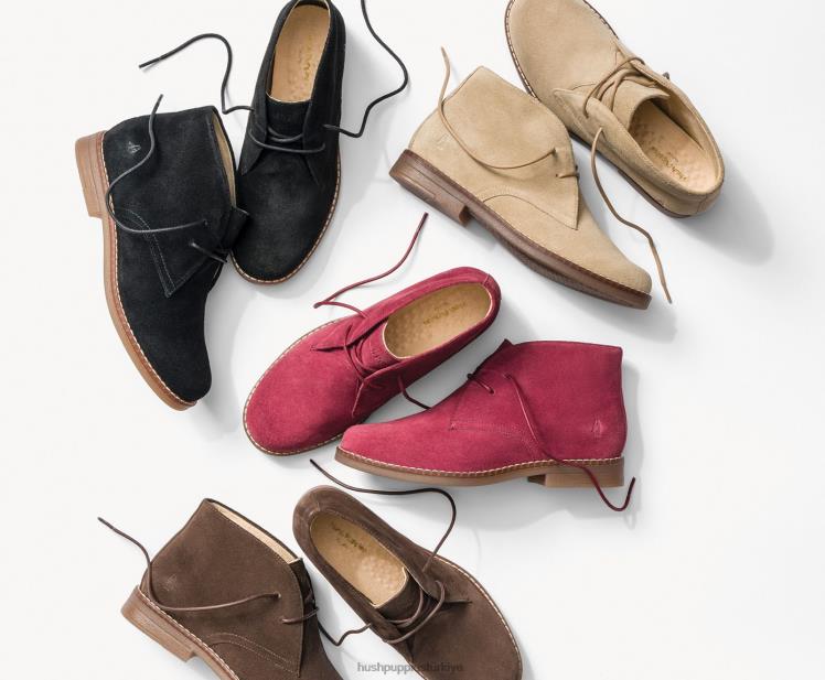 kadınlar koyu kahverengi süet Hush Puppies mazin çayto chukka X268F172