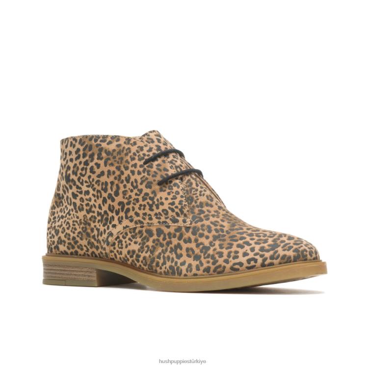 kadınlar leopar desenli süet Hush Puppies dış avlu chukka 2 X268F197