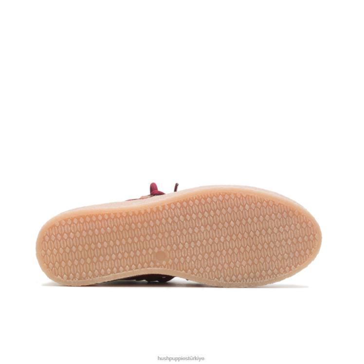 kadınlar ravent kırmızı süet Hush Puppies Bridget chukka dantel çizme X268F177