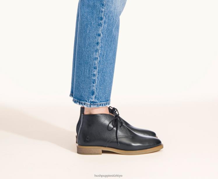 kadınlar siyah deri Hush Puppies dış avlu chukka 2 X268F200