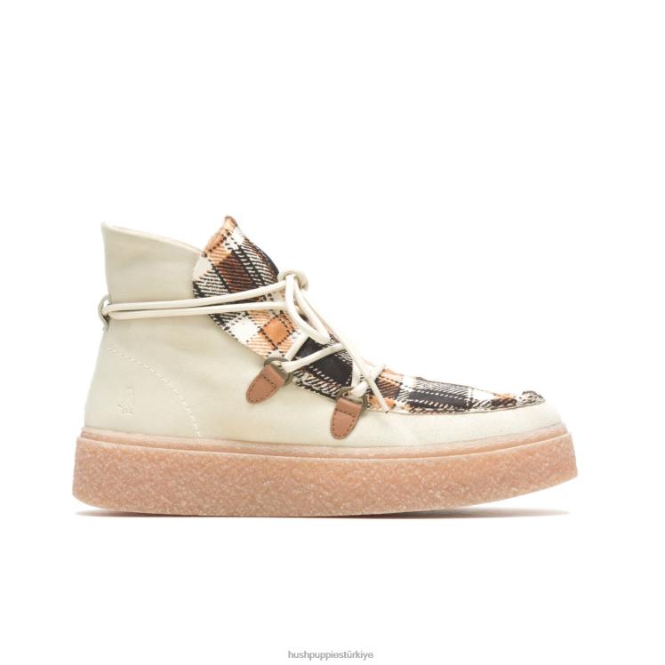 kadınlar vanilya kremalı süet Hush Puppies Bridget chukka dantel çizme X268F180