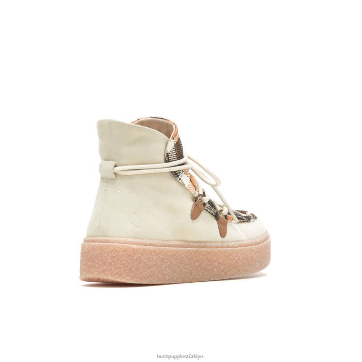 kadınlar vanilya kremalı süet Hush Puppies Bridget chukka dantel çizme X268F180