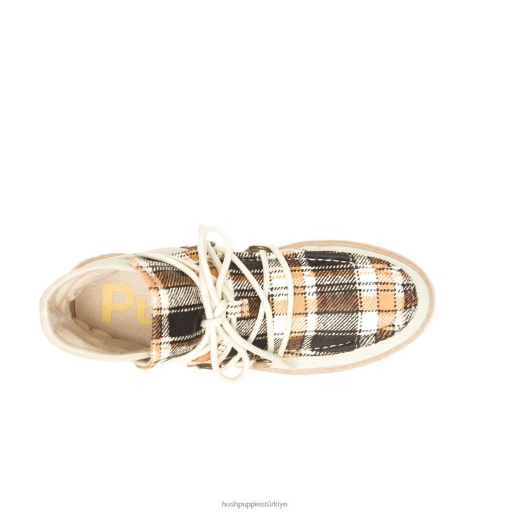 kadınlar vanilya kremalı süet Hush Puppies Bridget chukka dantel çizme X268F180