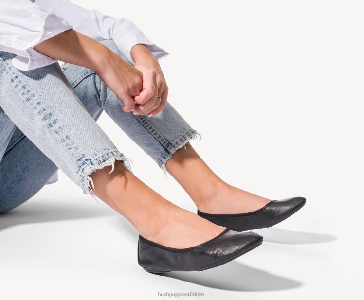 kadınlar yeşim yeşili süet Hush Puppies iffetli bale düz 2 X268F80