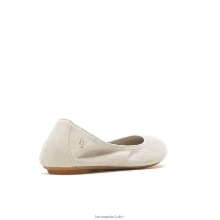 kadınlar yumuşak gri süet Hush Puppies iffetli bale düz 2 X268F83