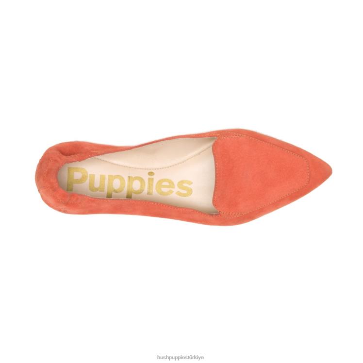 kadınlar zencefil baharatı süet Hush Puppies ela sivri düz X268F62