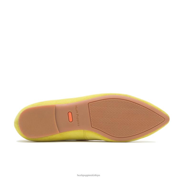 kadınlar güneş sarısı süet Hush Puppies sadie püskül slip-on X268F99