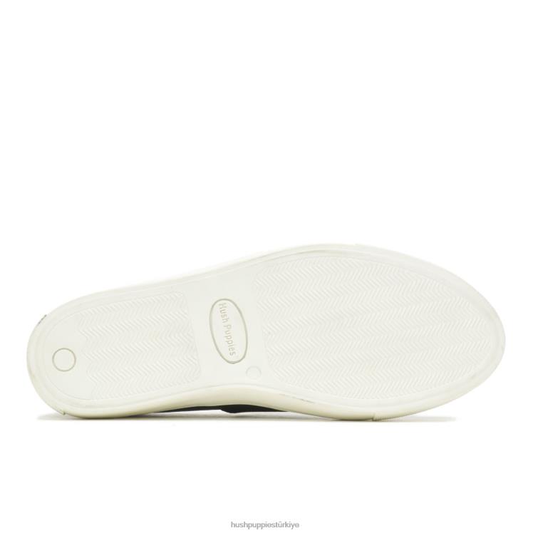 kadınlar koyu siyah deri Hush Puppies noel kayma X268F74