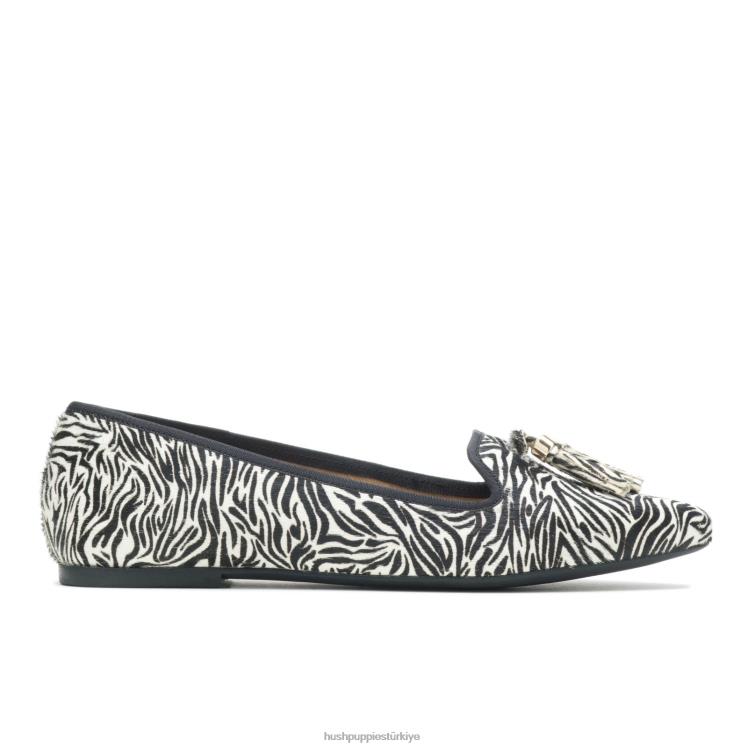 kadınlar zebra buzağı kılı Hush Puppies sadie püskül slip-on X268F96