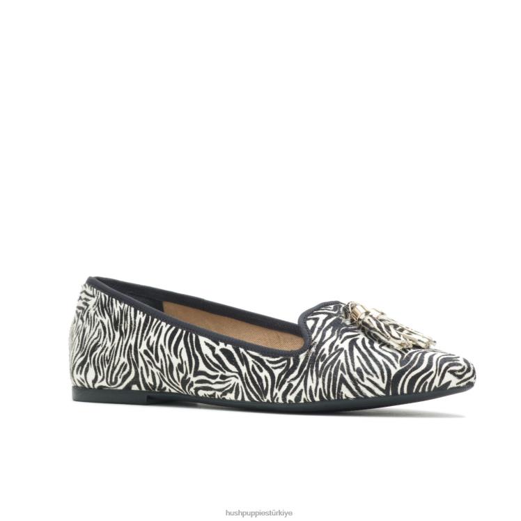 kadınlar zebra buzağı kılı Hush Puppies sadie püskül slip-on X268F96