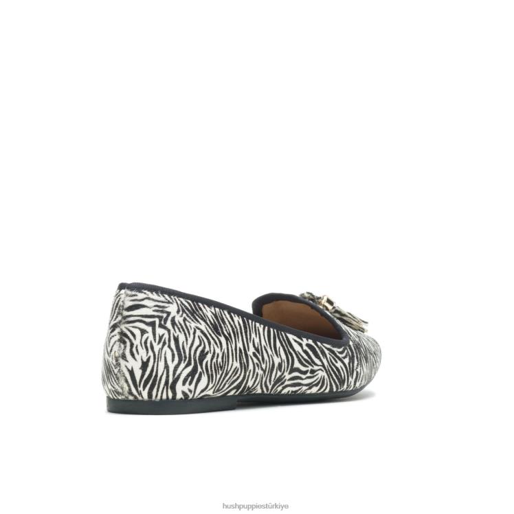 kadınlar zebra buzağı kılı Hush Puppies sadie püskül slip-on X268F96