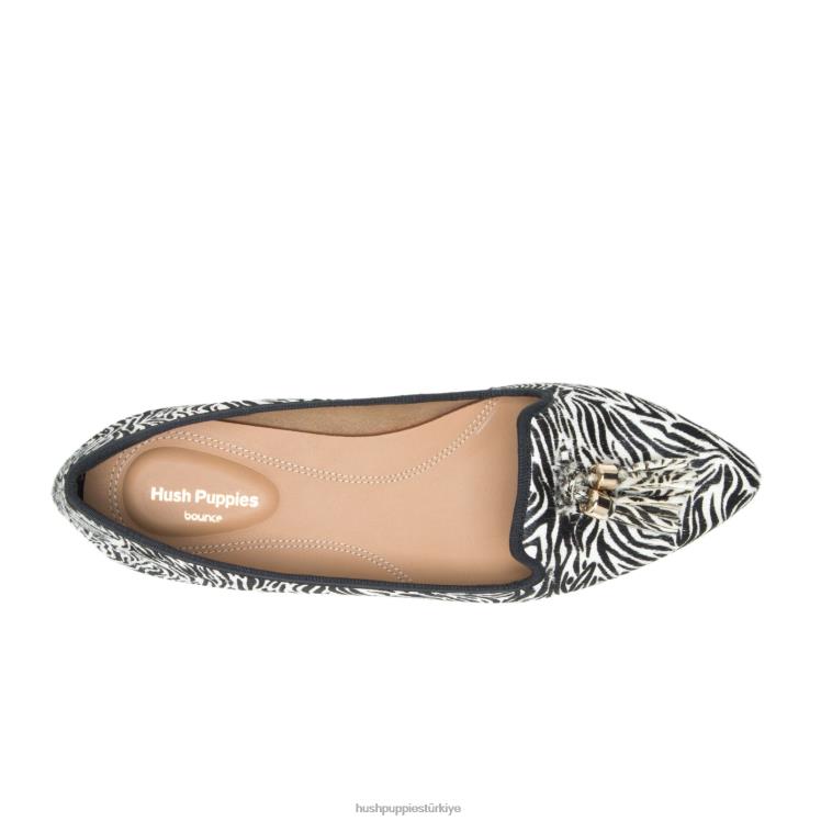 kadınlar zebra buzağı kılı Hush Puppies sadie püskül slip-on X268F96