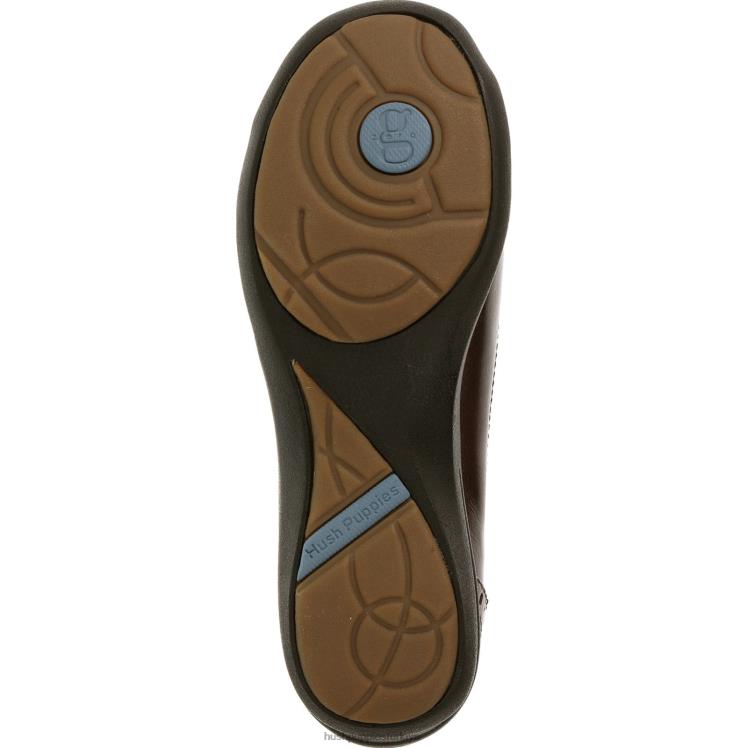 kadınlar koyu kahverengi deri Hush Puppies alaycı X268F234