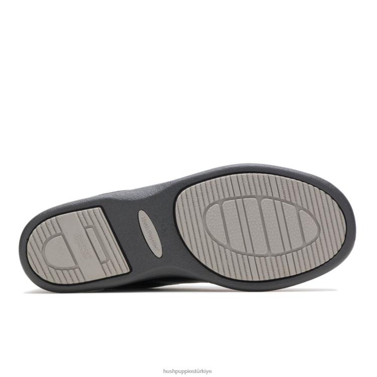 kadınlar siyah deri Hush Puppies güç yürüteç X268F232