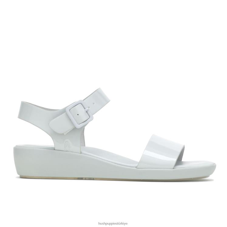 kadınlar buhar grisi Hush Puppies brite jells çeyrek kayışlı sandalet X268F19