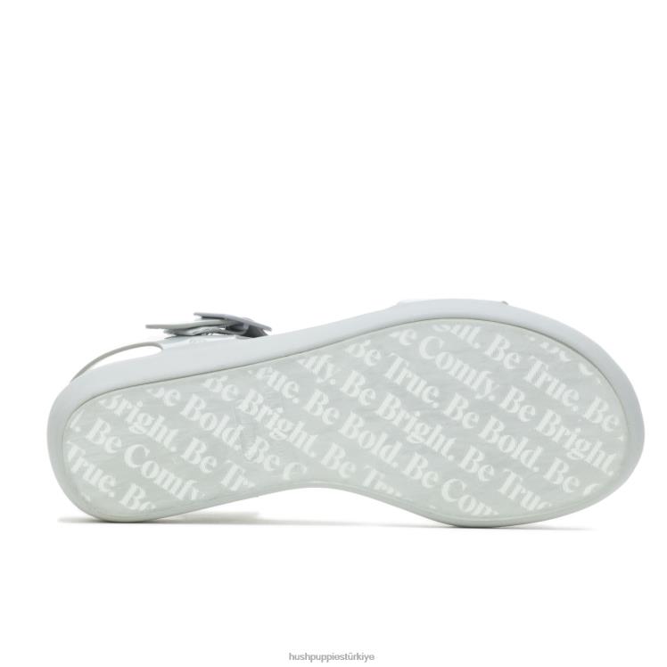 kadınlar buhar grisi Hush Puppies brite jells çeyrek kayışlı sandalet X268F19