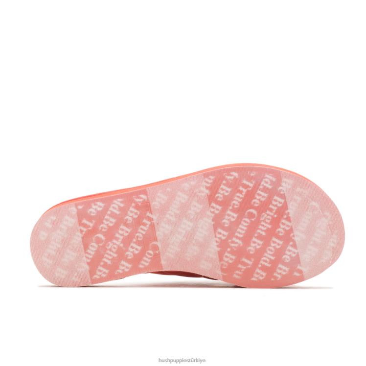 kadınlar kaplan portakalı Hush Puppies güneş slayt sandalet X268F26